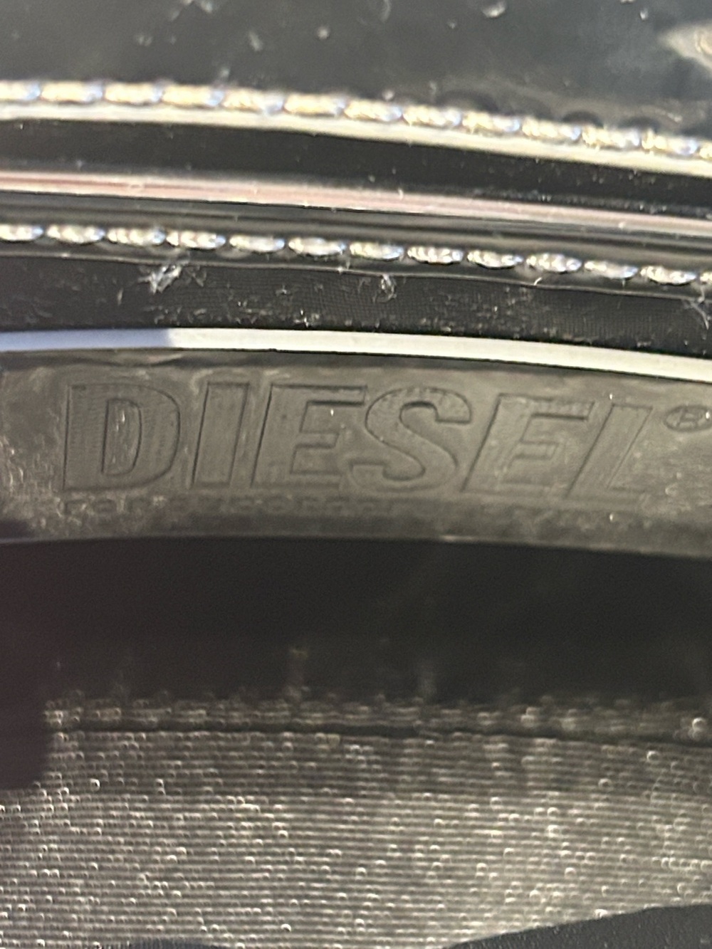 Diesel Silver Mirrored Leather Shoulder Bag - Picture 13 of 13
